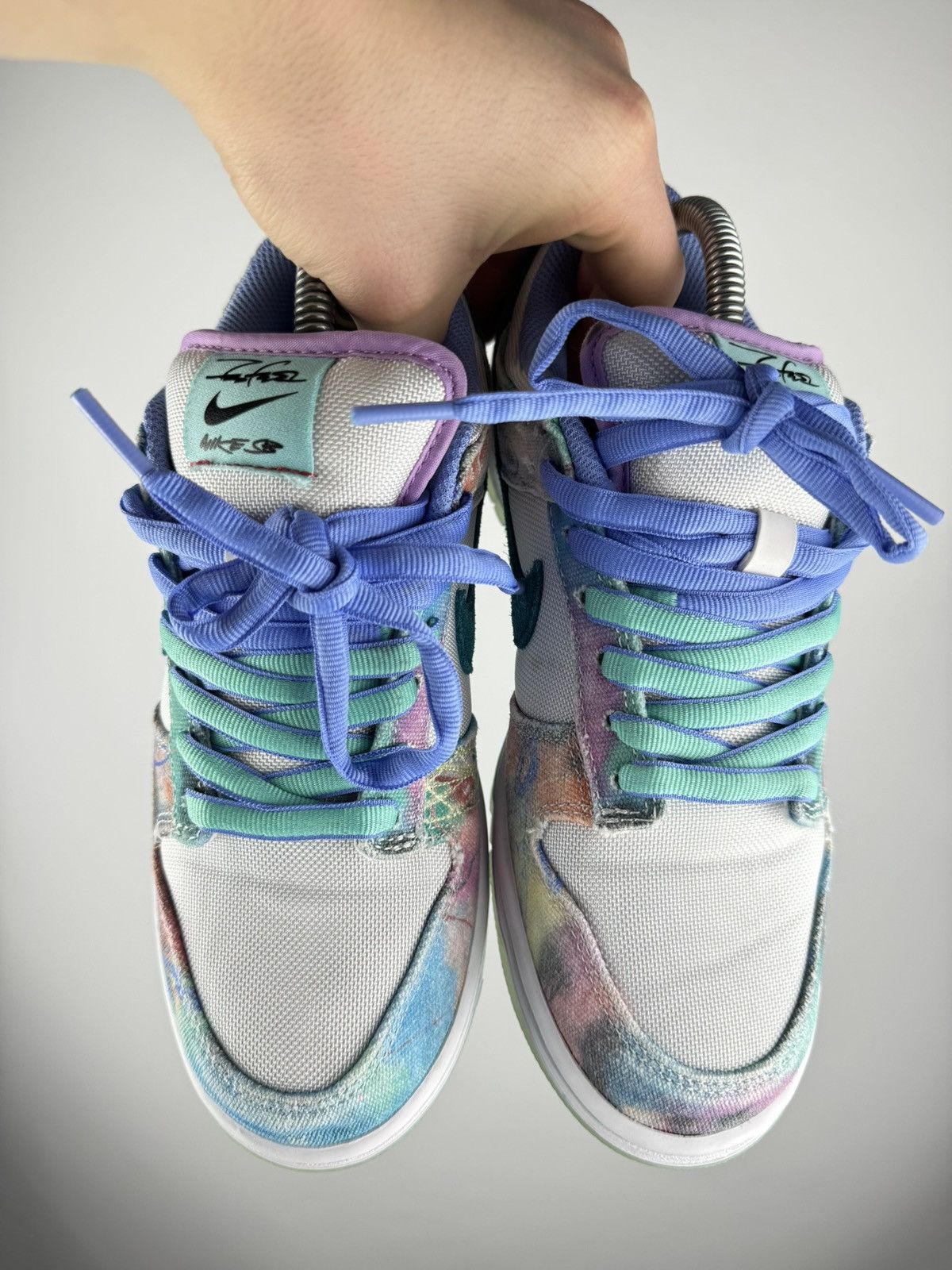Nike Nike SB Dunk Low x Futura Laboratories Bleached Aqua Size US 6 / IT 36 - 4 Thumbnail