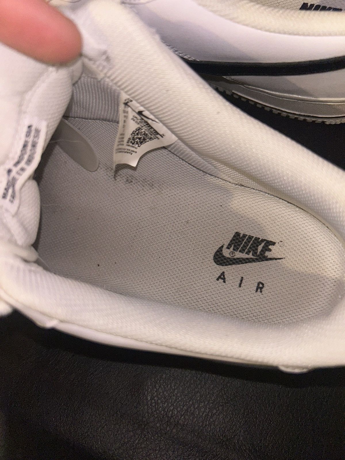 Nike Airforce 1 Black and White Size US 12 / EU 45 - 9 Thumbnail