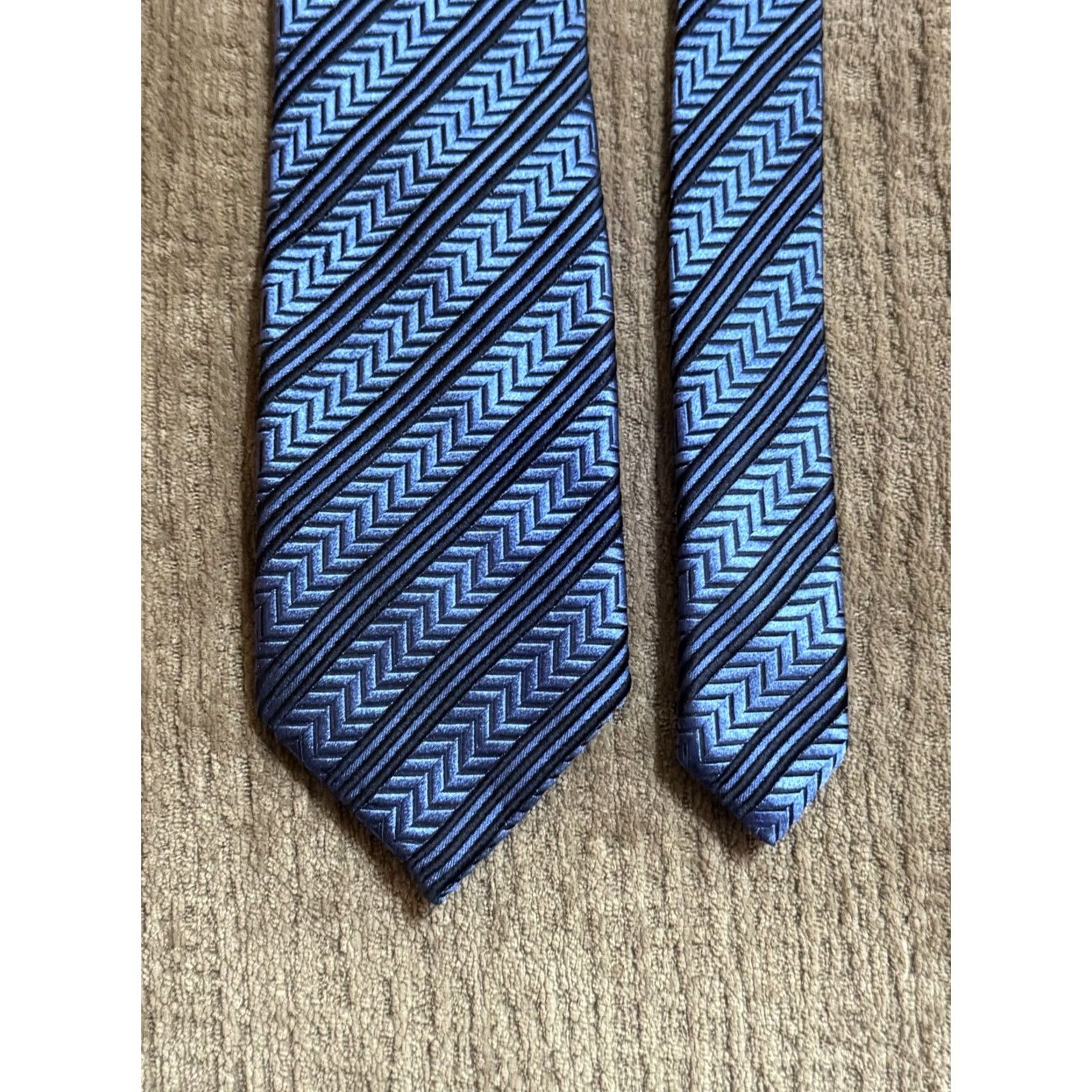 Canali Canali Necktie Mens Silk Multicolor Roal Blue Pattern MINT Tie Size ONE SIZE - 4 Thumbnail
