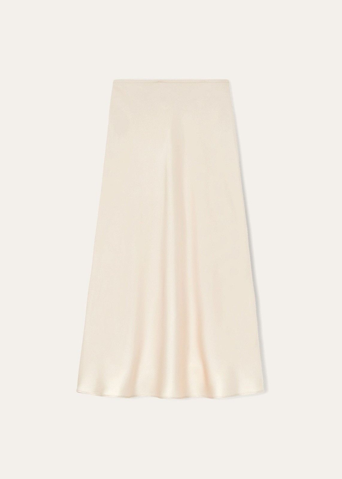 Loro Piana o1srvl11e0824 Simona Silk Skirt in Ivory Size 27" / US 4 / IT 40 - 1 Thumbnail
