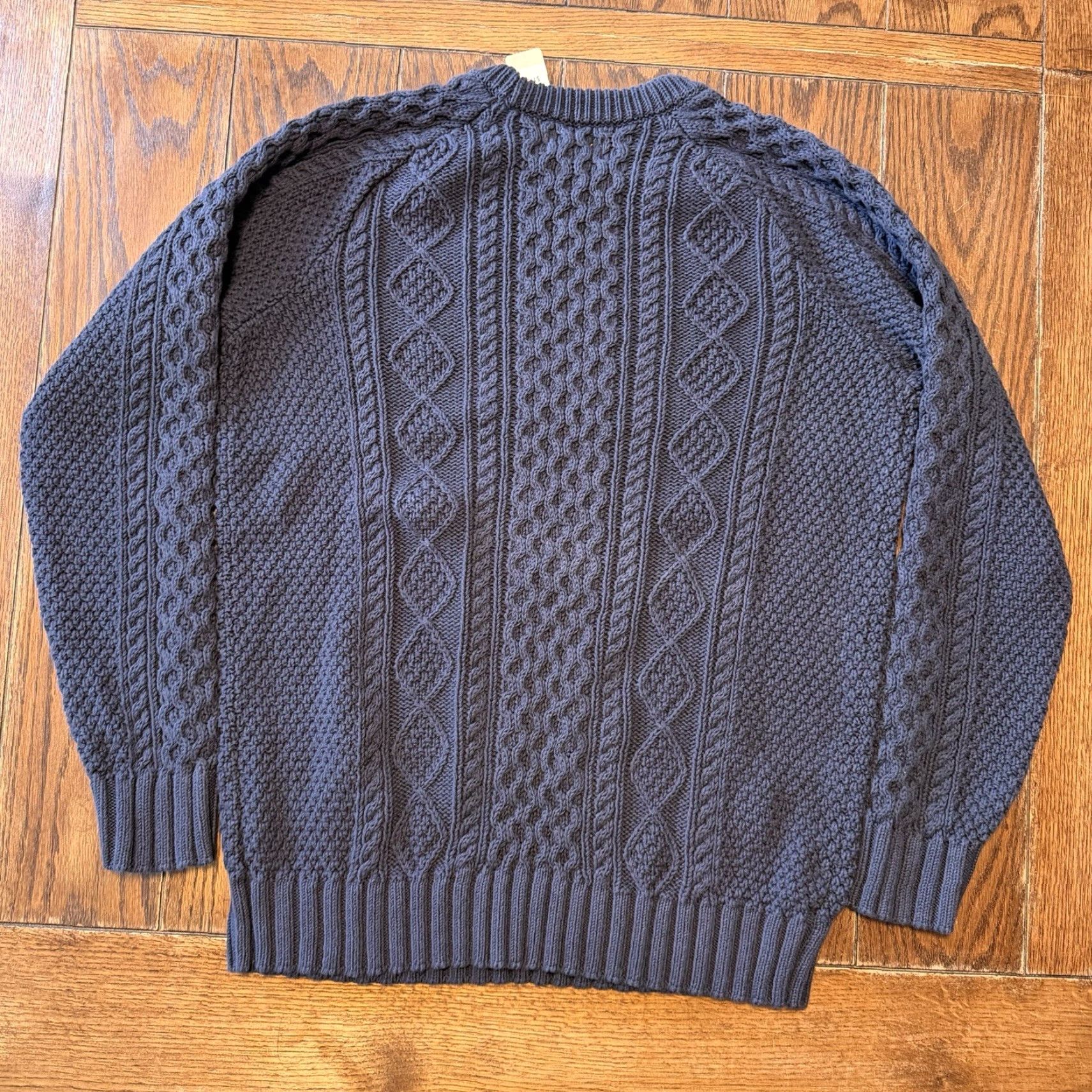 Vintage LL Bean Signature Cotton Fisherman Sweater XL Tall Dark Blue New Size US XL / EU 56 / 4 - 5 Thumbnail