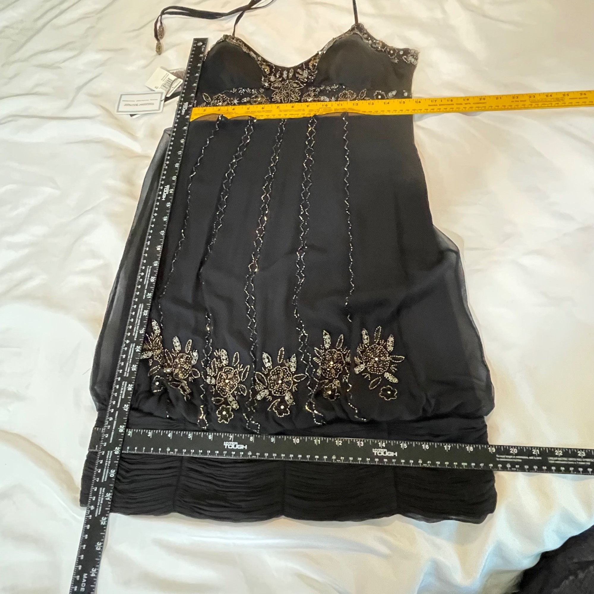Adrianna Papell Adrianna Papell Black Beaded Halter Dress Size 12 Tags attac Size XL / US 12-14 / IT 48-50 - 7 Thumbnail