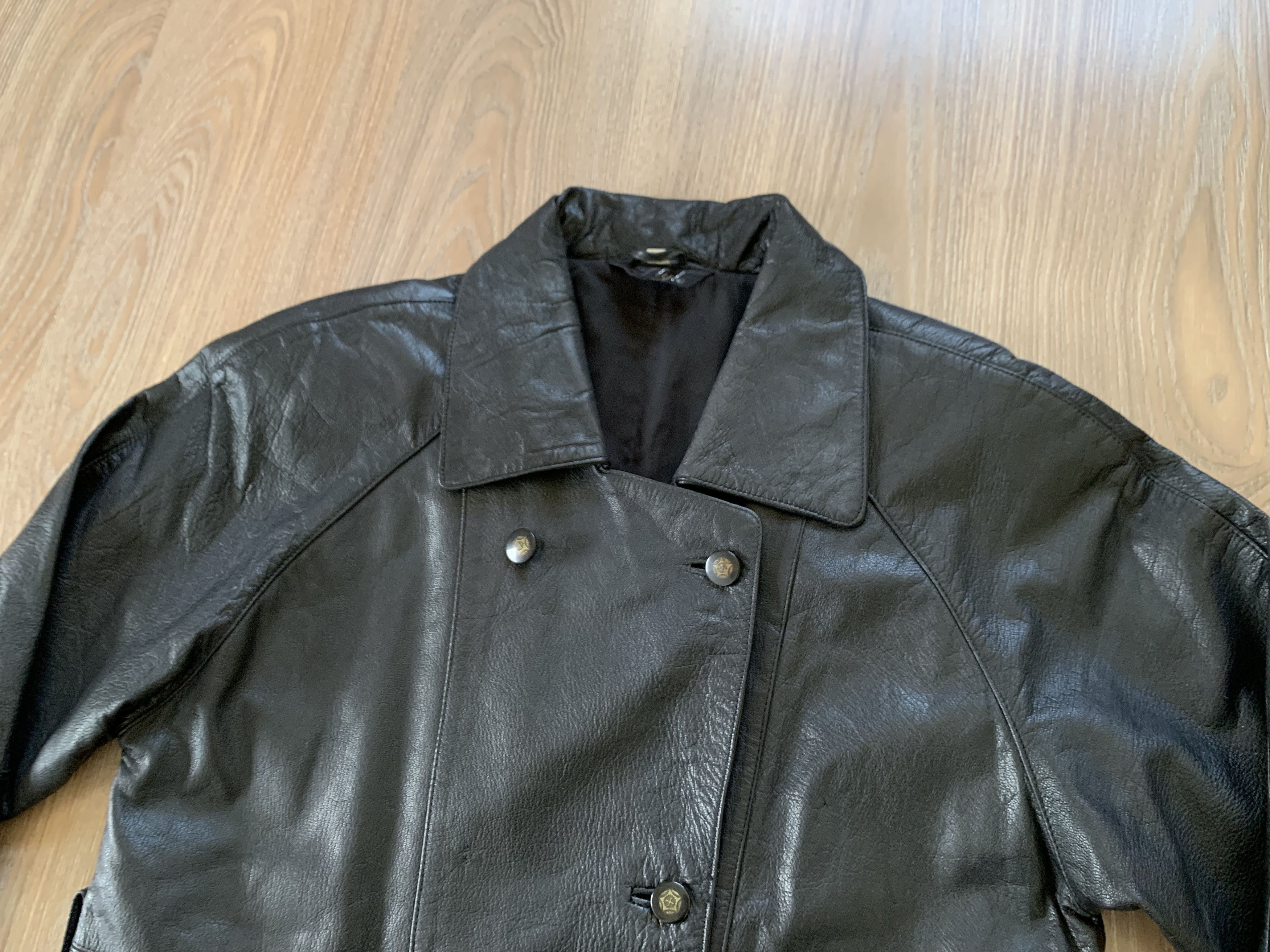 Genuine Leather × Vintage Style File Vintage Long Leather Jacket Size US M / EU 48-50 / 2 - 5 Thumbnail