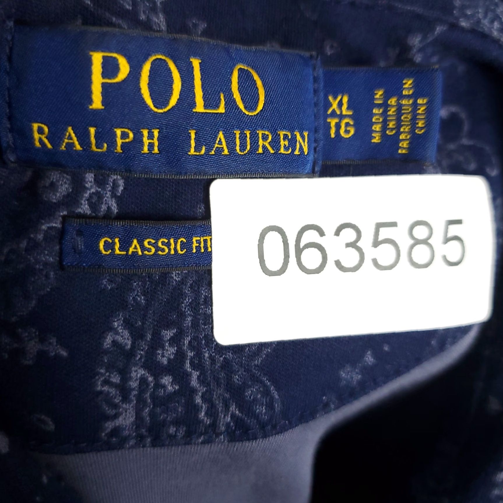 Ralph Lauren Ralph Lauren Polo Shirt Blue Paisley Men's XL Short Sleeve Classic Fit Size US XL / EU 56 / 4 - 7 Thumbnail