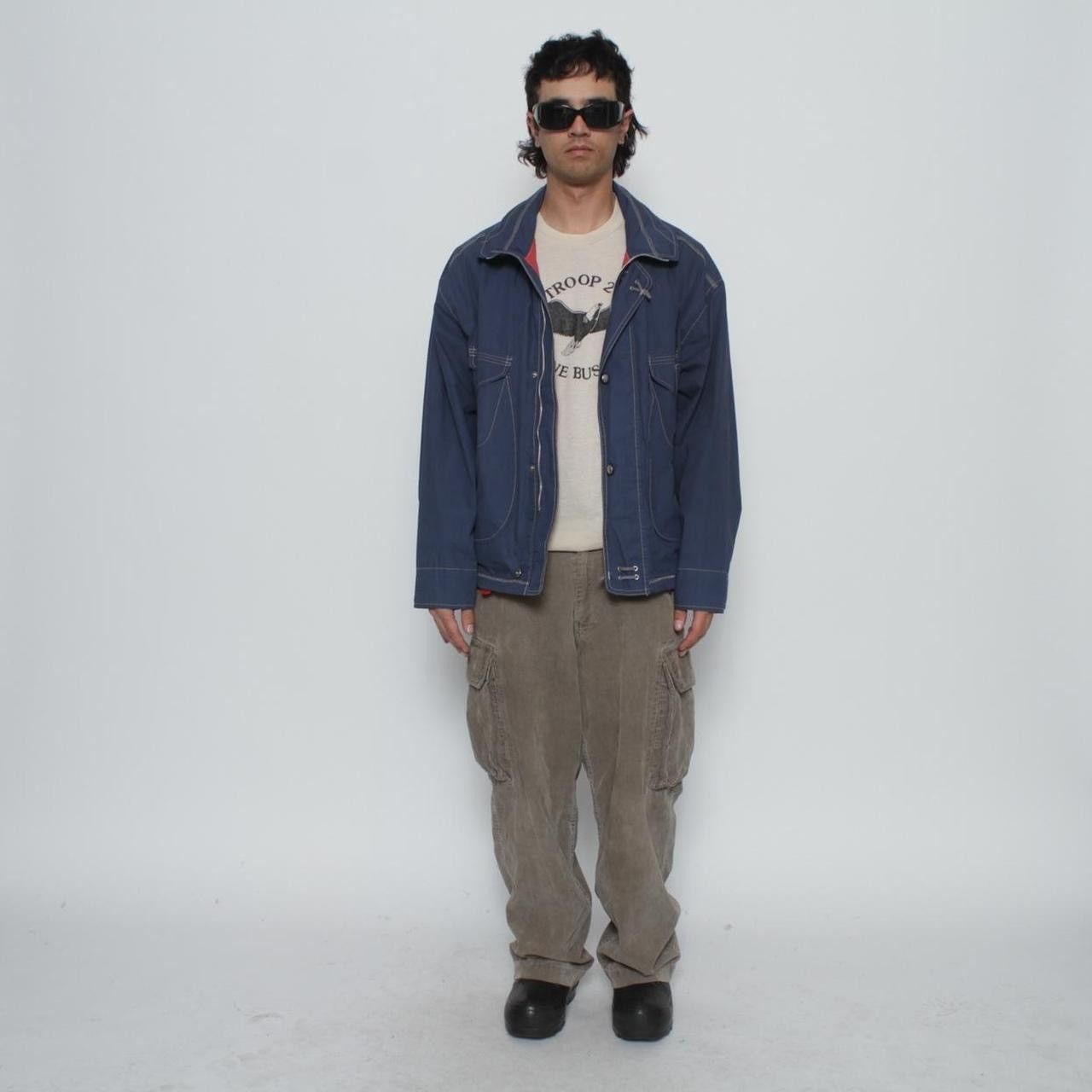 Vintage LIGHTWEIGHT BLUE TECHNICAL ZIP UP JACKET BY YACHT CO LTD. Size US XL / EU 56 / 4 - 5 Thumbnail