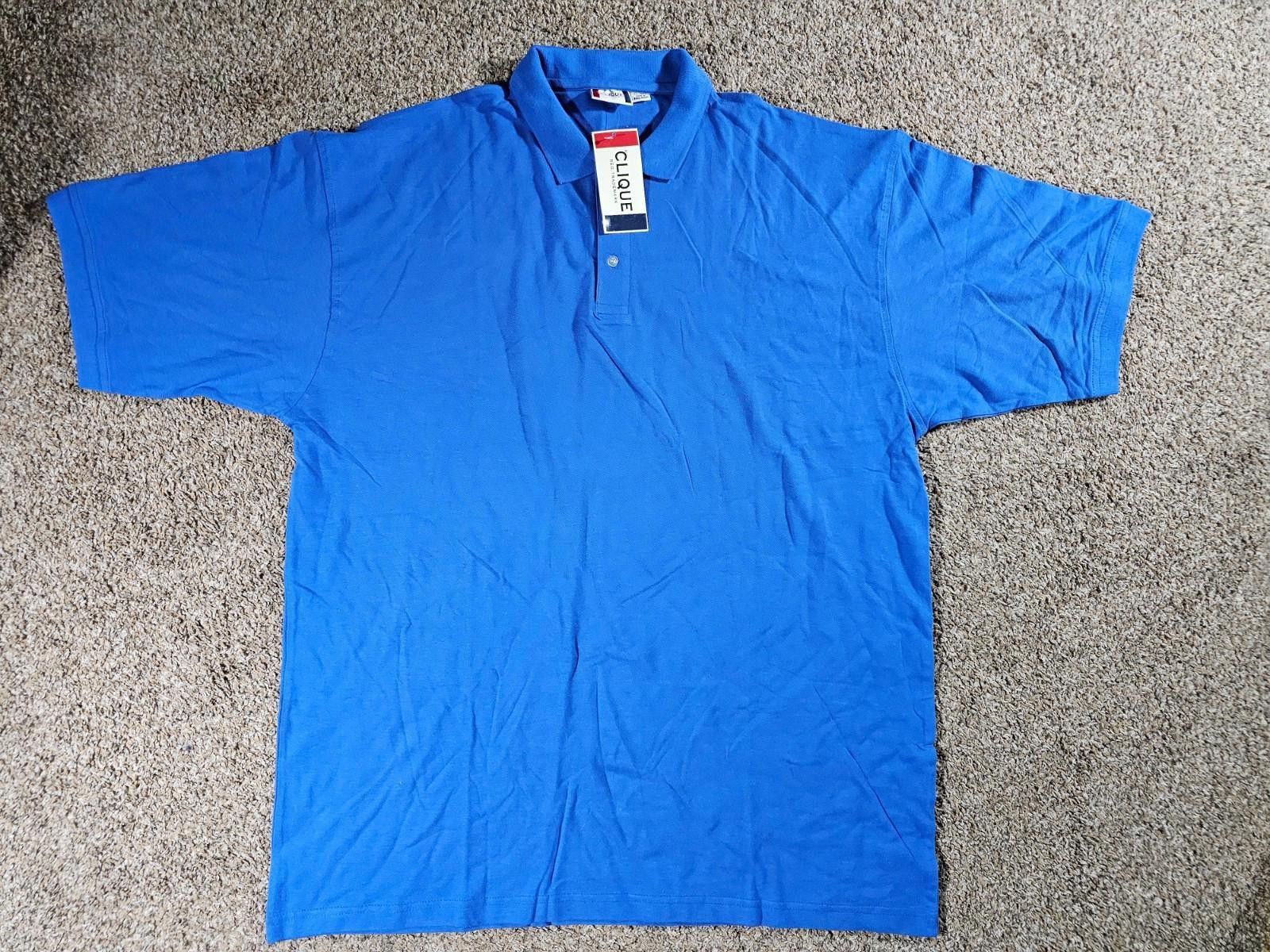 Clique clique polo shirt NWOT 5xl XXXXXL Royal Blue Size US XXL / EU 58 / 5 - 1 Thumbnail
