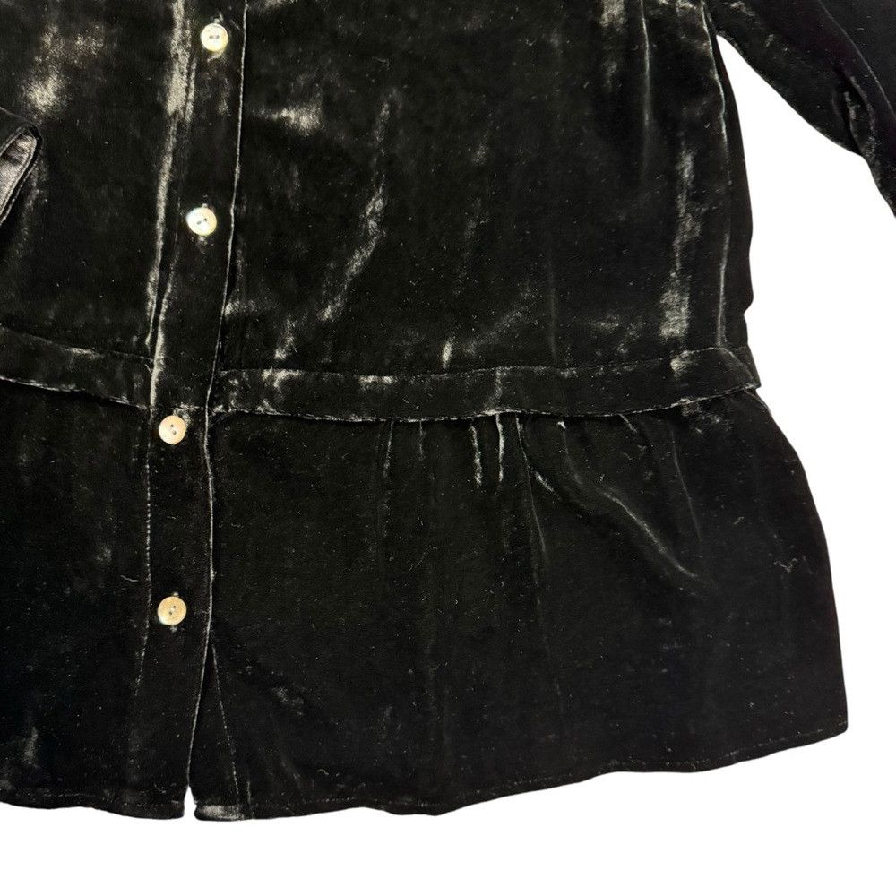 J. Jill NWT New $189 J. Jill Velvet Silk Blend Black Blouse Size XS Size XS / US 0-2 / IT 36-38 - 5 Thumbnail