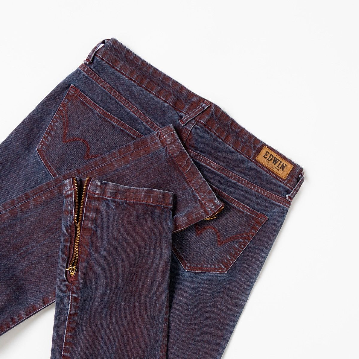 Edwin Edwin Women Vintage Jeans Rare Red Wash Japan Denim Slim Fit Size 27" / US 4 / IT 40 - 4 Thumbnail
