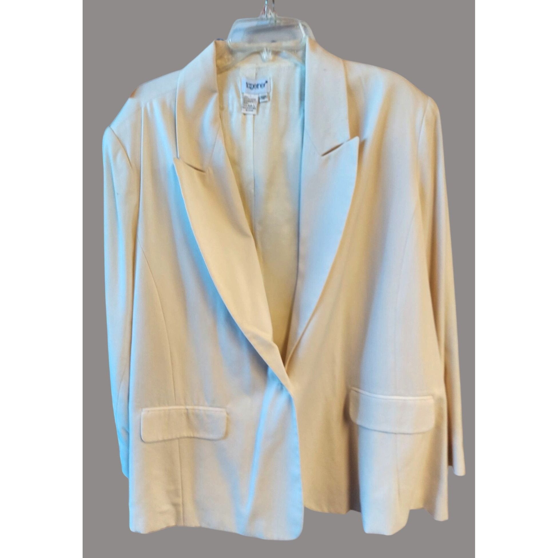 Other Womens Plus Size Business Casual Cream Blazer By Together Si Size 3XL / US 20-22 - 2 Thumbnail