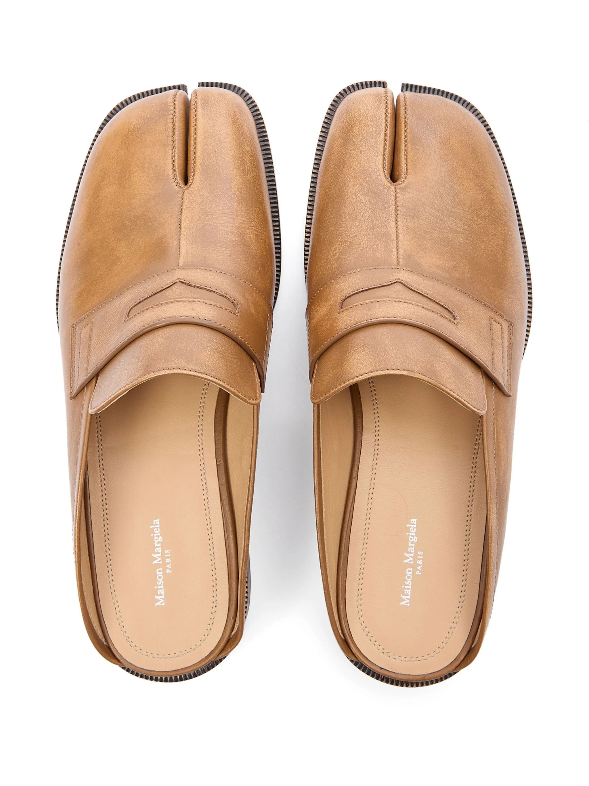 Maison Margiela oc11z0526 Tabi Loafers Mules in Light Brown Size US 6 / IT 36 - 3 Thumbnail