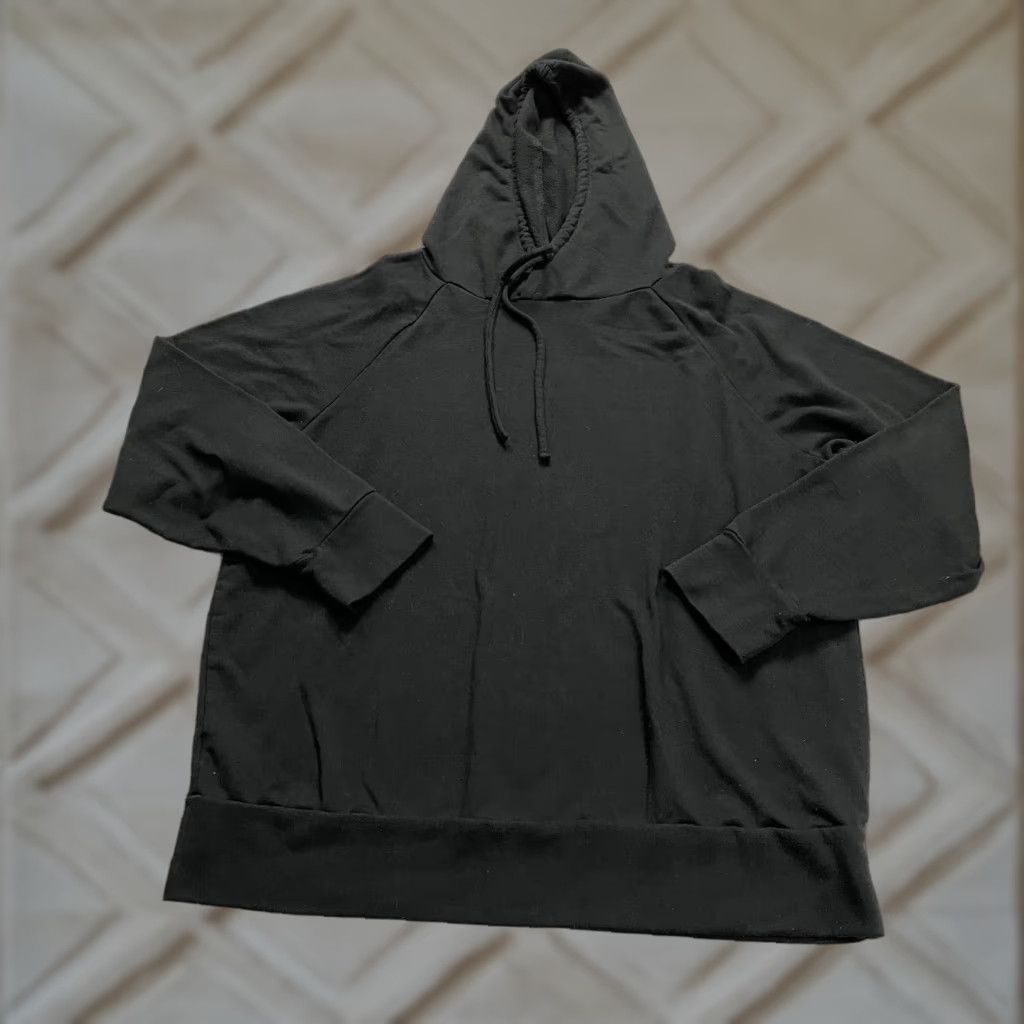 Eddie Bauer Eddie Bauer Pullover Hoodie Sweatshirt Womens Large Black Fleece Raglan Casual Size L / US 10 / IT 46 - 1 Thumbnail