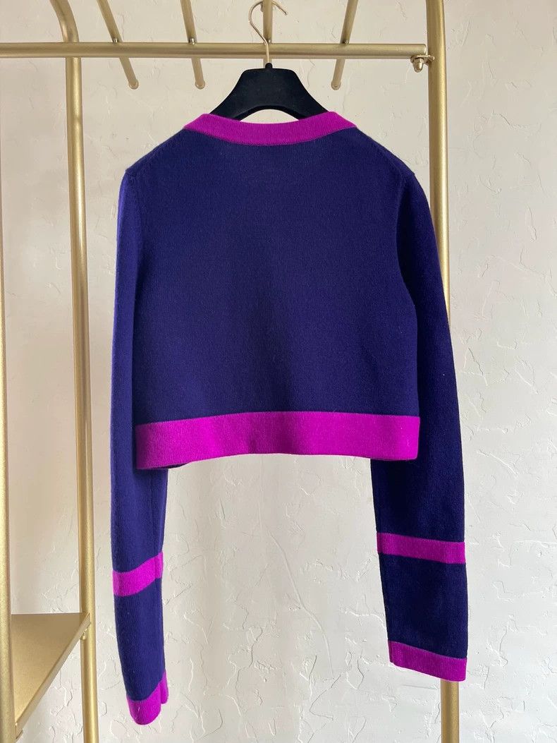 Chanel Chanel 23b pink purple cardigan coat Size XS / US 0-2 / IT 36-38 - 2 Thumbnail