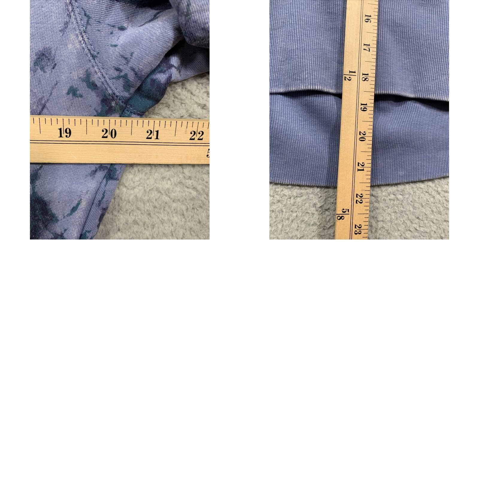 Vintage Joy Lab Women's Cropped Sweatshirt XS Marble Blue Long Sleeve NEW Infinity Marble Blue Oversized Relaxed Fit Sweatshirt Size XS / US 0-2 / IT 36-38 - 8 Thumbnail