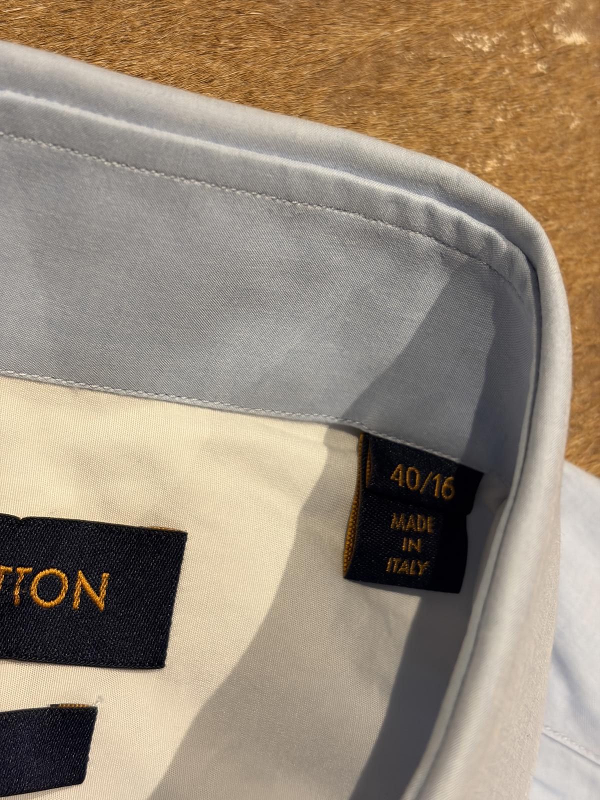 Louis Vuitton Louis Vuitton Subtle Monogram Jacquard Shirt – Light Blue Size US M / EU 48-50 / 2 - 3 Thumbnail