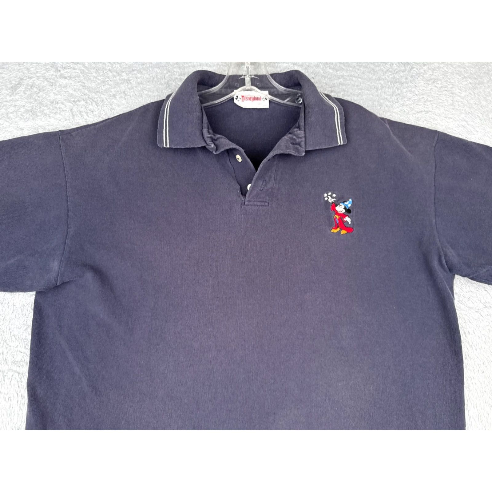 Disney VINTAGE Disney Polo Shirt Men Short Sleeve Blue XL Disney Mickey Mouse Polo, 100% Cotton, Button-Down, Logo Embroidered Mens Polo 90s Theme? Size US XL / EU 56 / 4 - 4 Thumbnail
