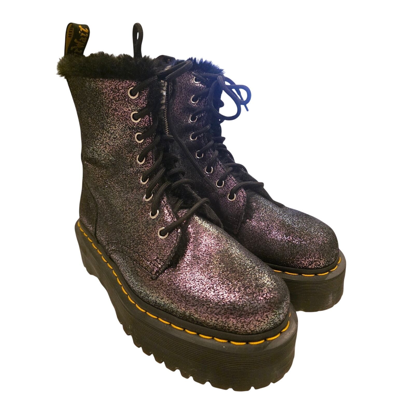 Dr. Martens Dr. Martens womens 8 Shimmer Metallic Boots Purple Fuchsia Size US 8 / IT 38 - 4 Thumbnail