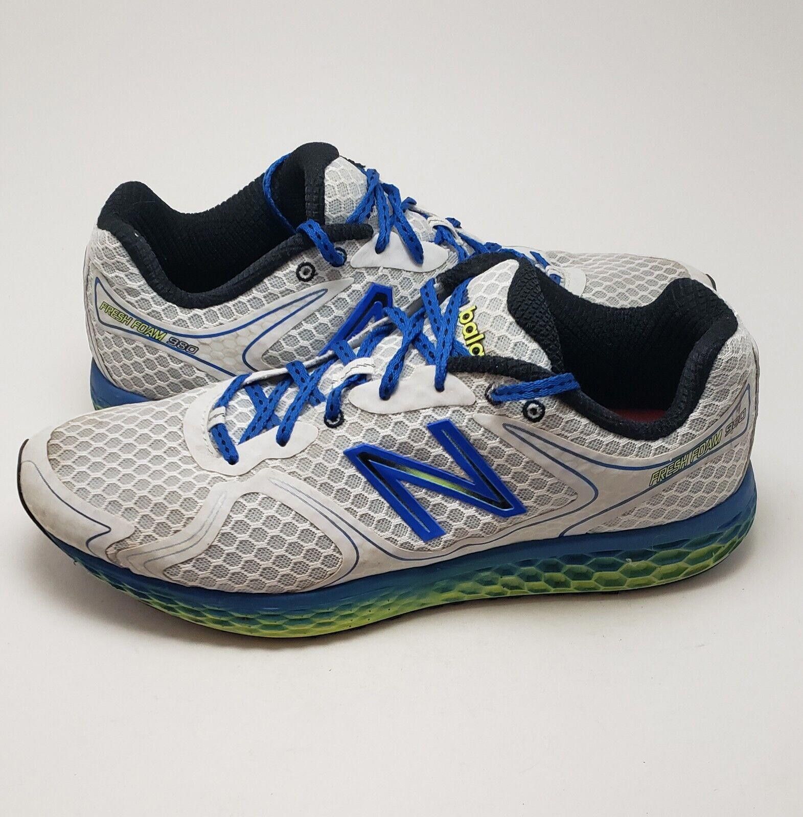 Mens New Balance Fresh Foam 980V2 Running Shoes Size 12.5 in White