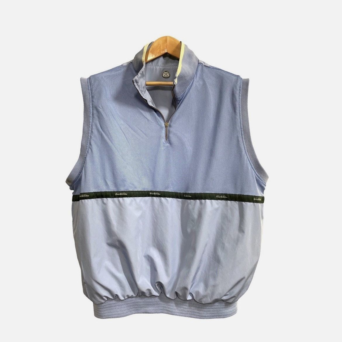 Brooks Brothers Brooks Brothers Mens XL Blue 1/4 Zip Golf Windbreaker Vest Size US XL / EU 56 / 4 - 4 Thumbnail