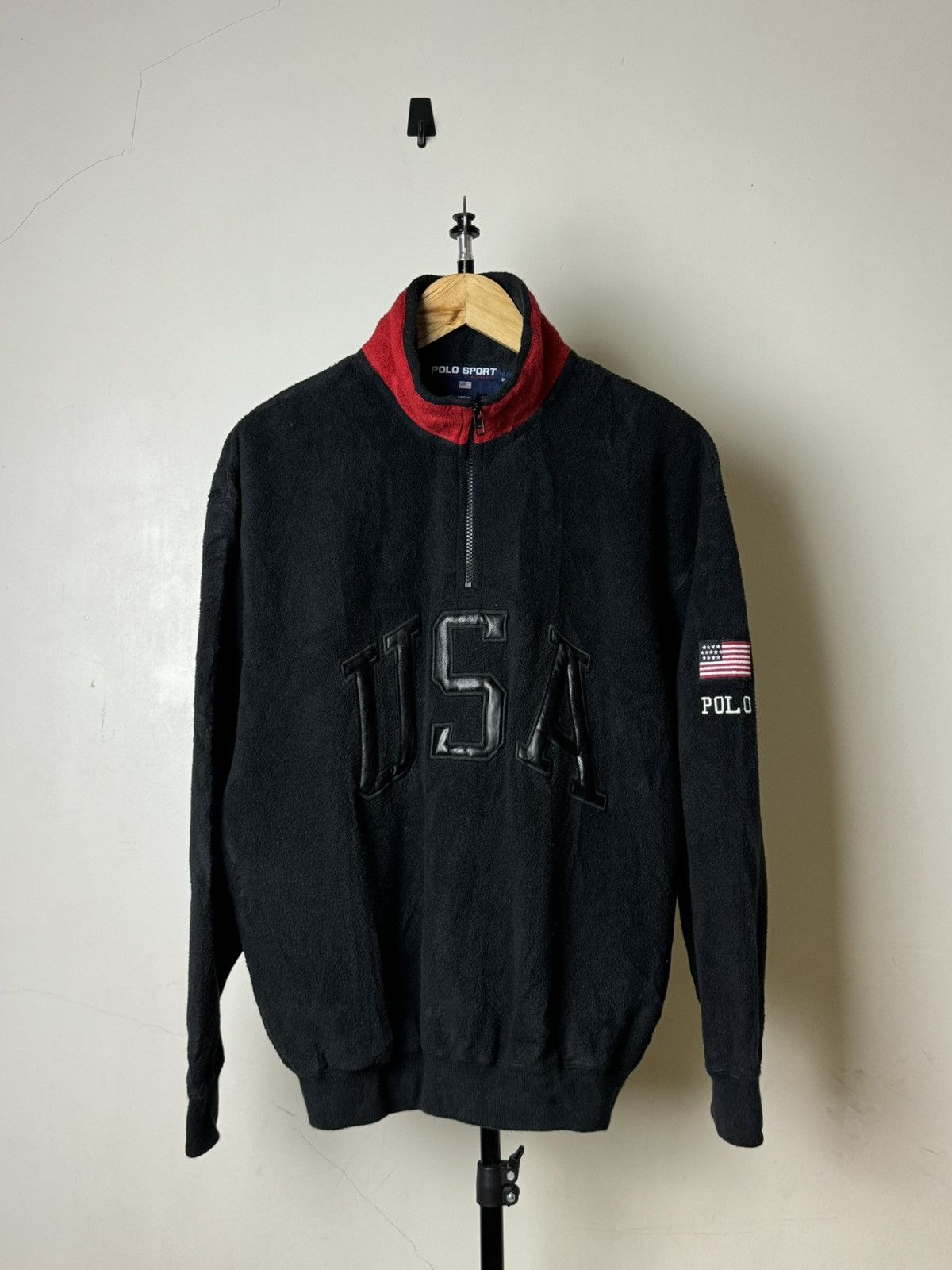 Polo Ralph Lauren × Ralph Lauren × Vintage Polo sport usa quarter zipper jacket Size US M / EU 48-50 / 2 - 3 Thumbnail