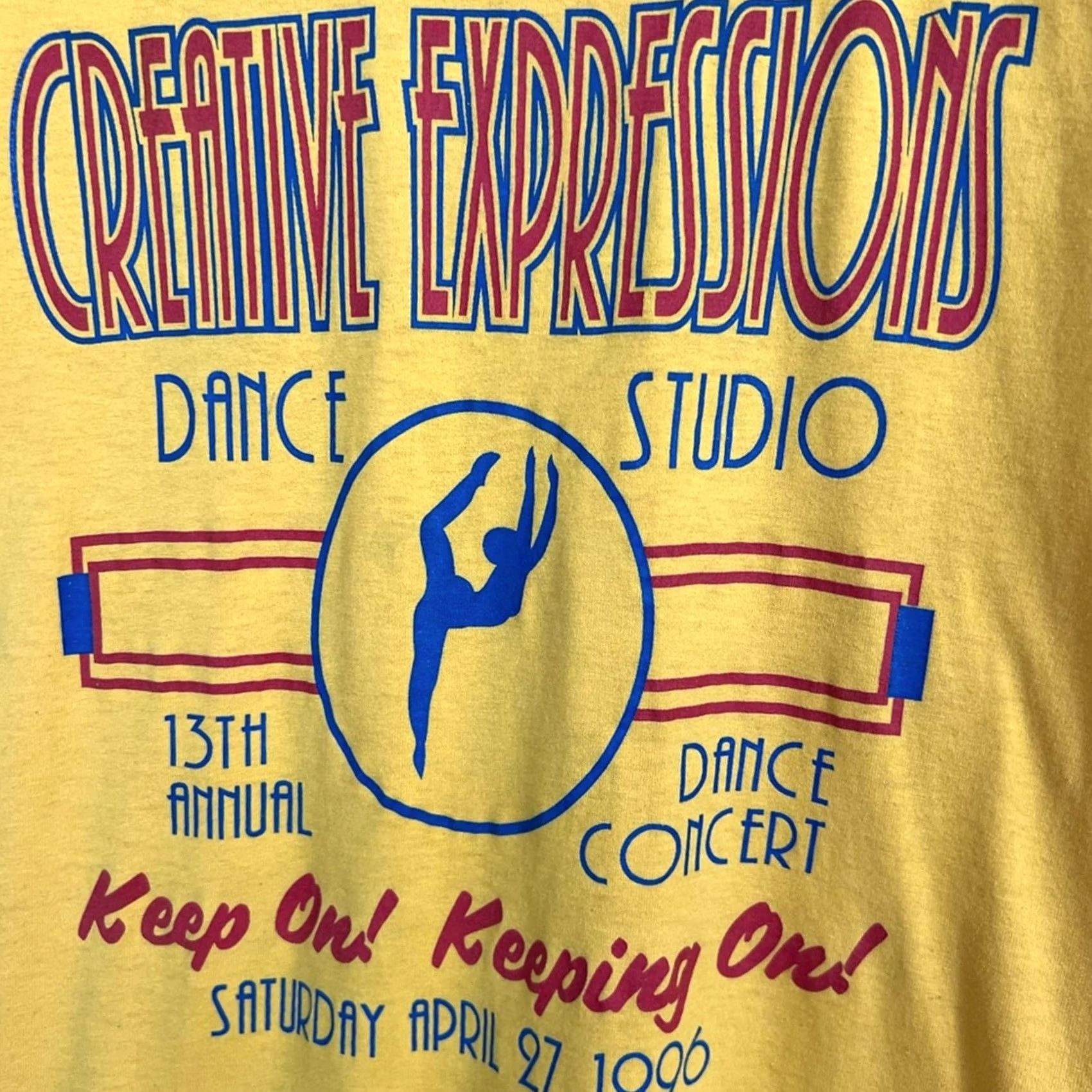 Fruit Of The Loom VINTAGE 90’s 1996 Dance Studio Shirt Size Small Single Stitch RARE Size S / US 4 / IT 40 - 3 Thumbnail