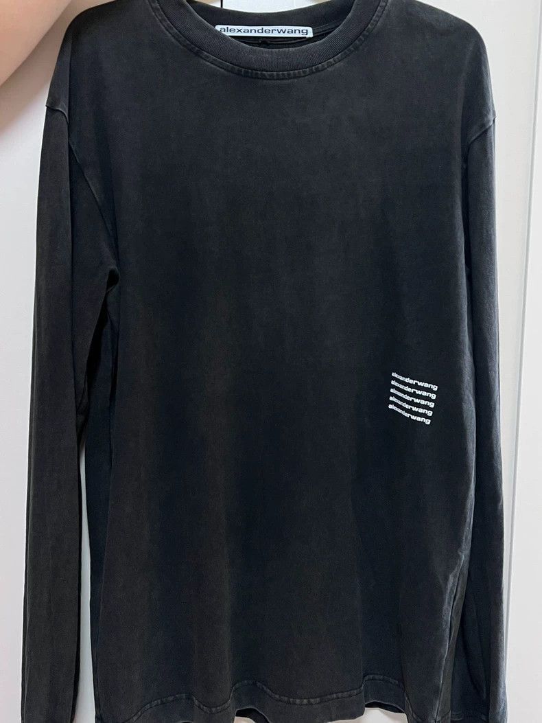 Alexander Wang Alexander Wang Charcoal Long Sleeve Sweatshirt- Size S / US 4 / IT 40 - 1 Thumbnail