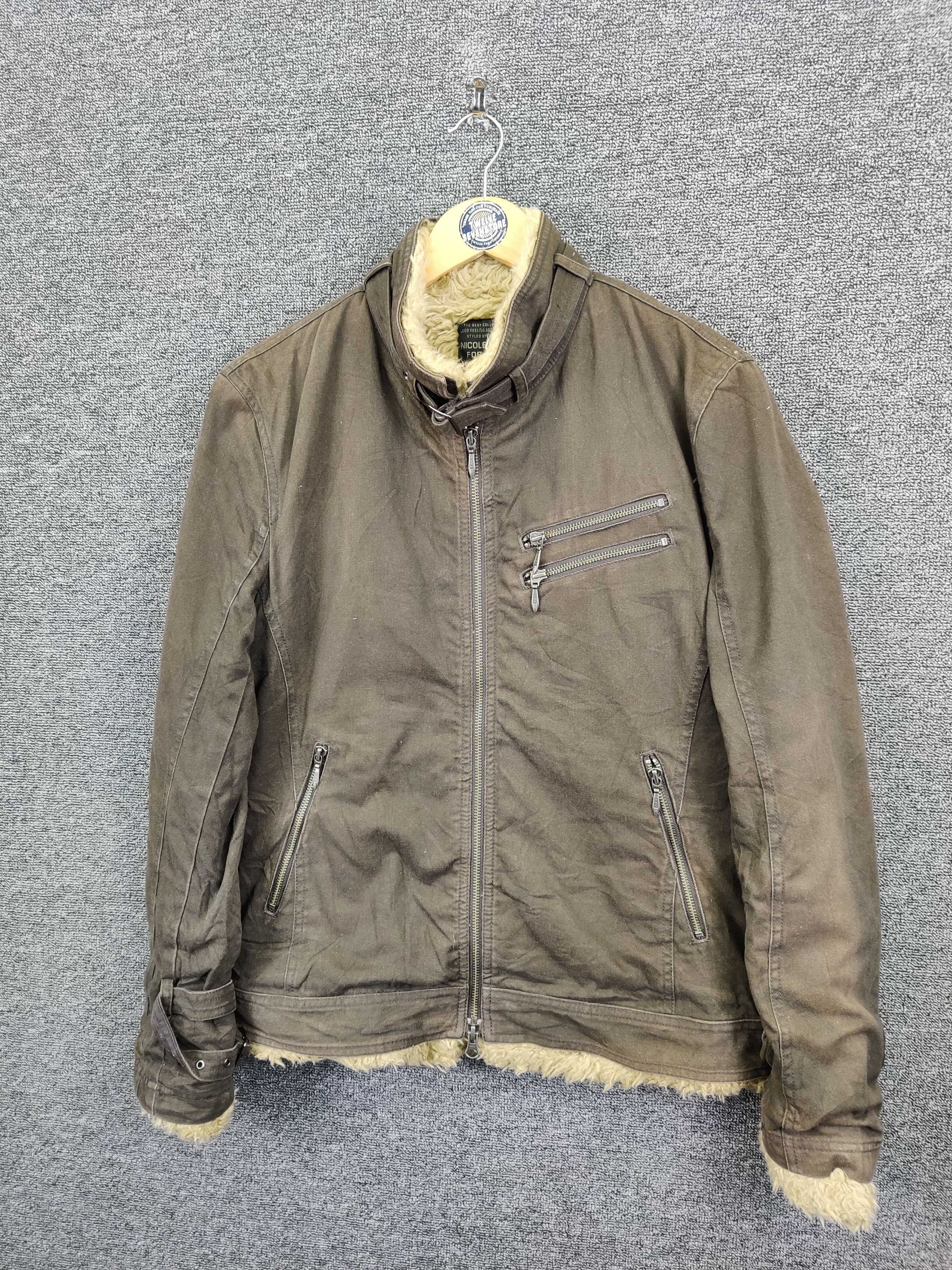 Nicole Club Vintage Nicole Club For Men Shearling Studded Jacket Size US M / EU 48-50 / 2 - 2 Thumbnail