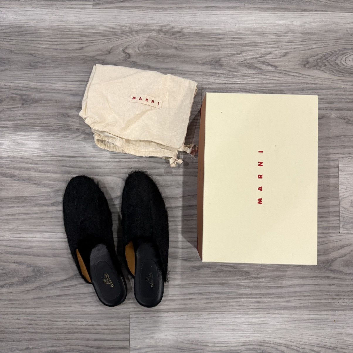Marni Marni Black Fussbett Sabot slipper Size US 12 / EU 45 - 1 Thumbnail