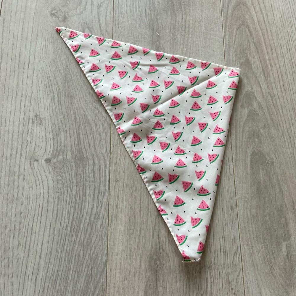 Designer Watermelon Dog Bandana with Matching Scrunchie Size ONE SIZE - 2 Thumbnail