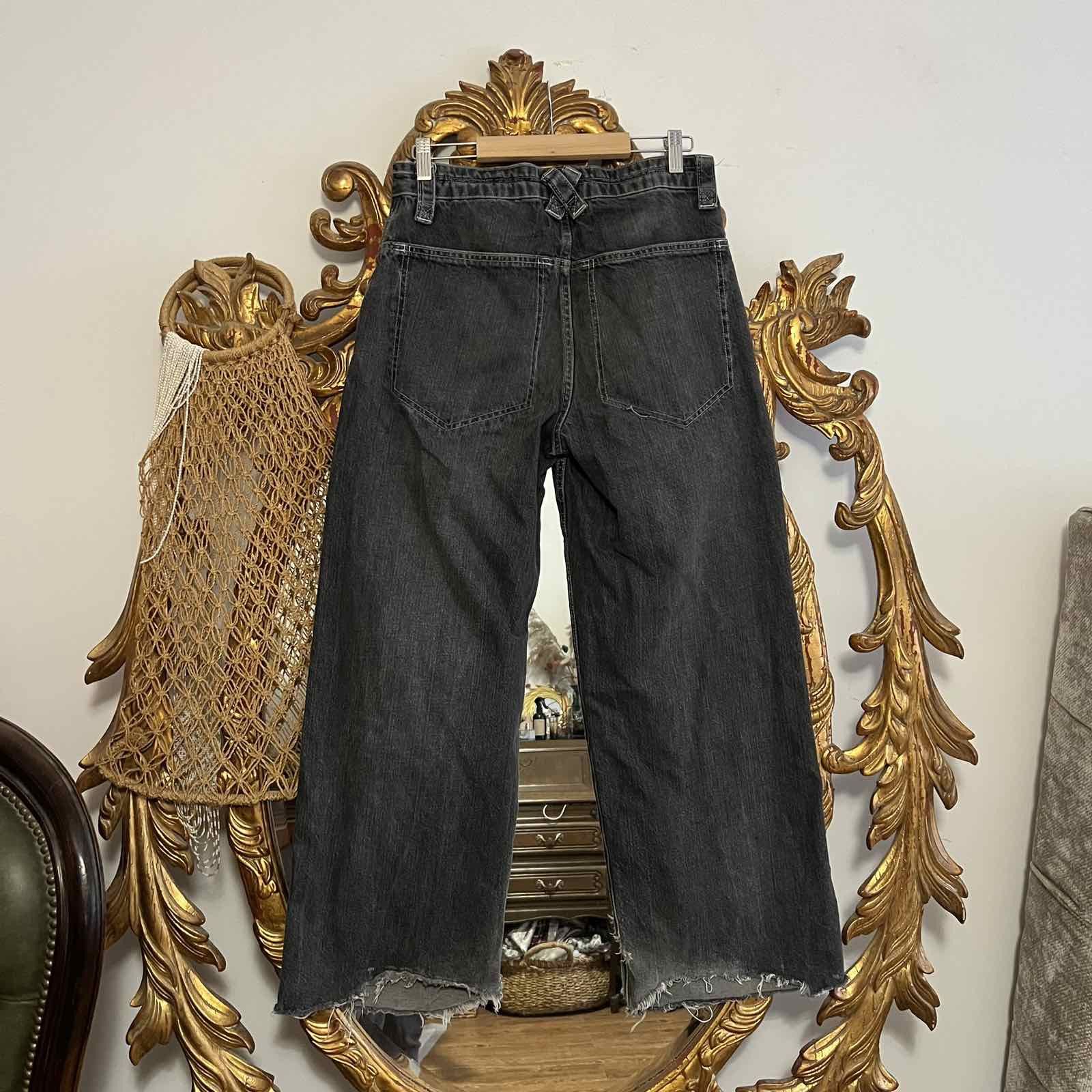 Jaded London Jaded London Gray Distressed Cargo Flare Jeans Size US 34 / EU 50 - 2 Thumbnail