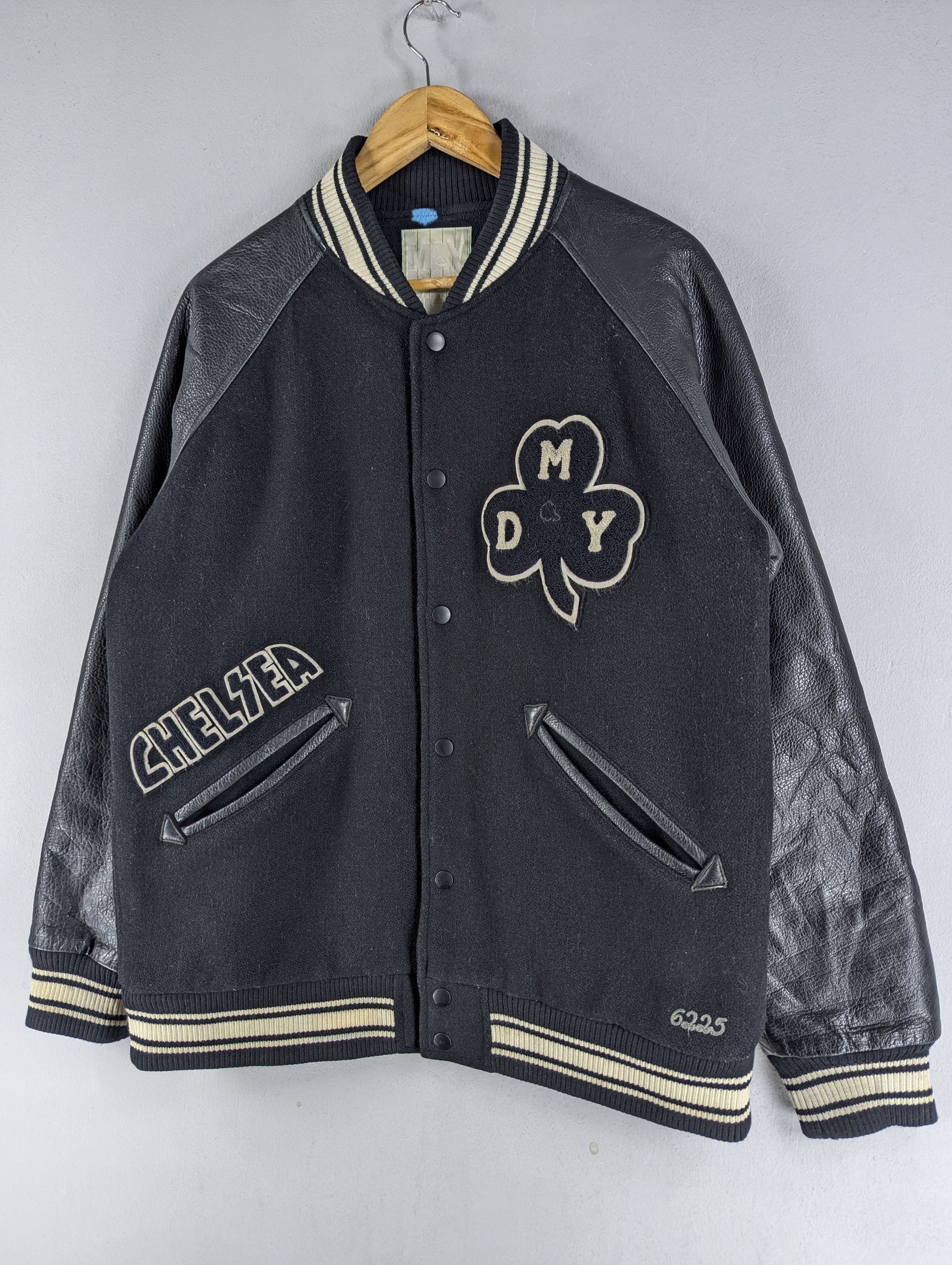 Japanese Brand Vintage Mackdaddy Wool Varsity Sleeve Leather Jacket Size US L / EU 52-54 / 3 - 2 Thumbnail