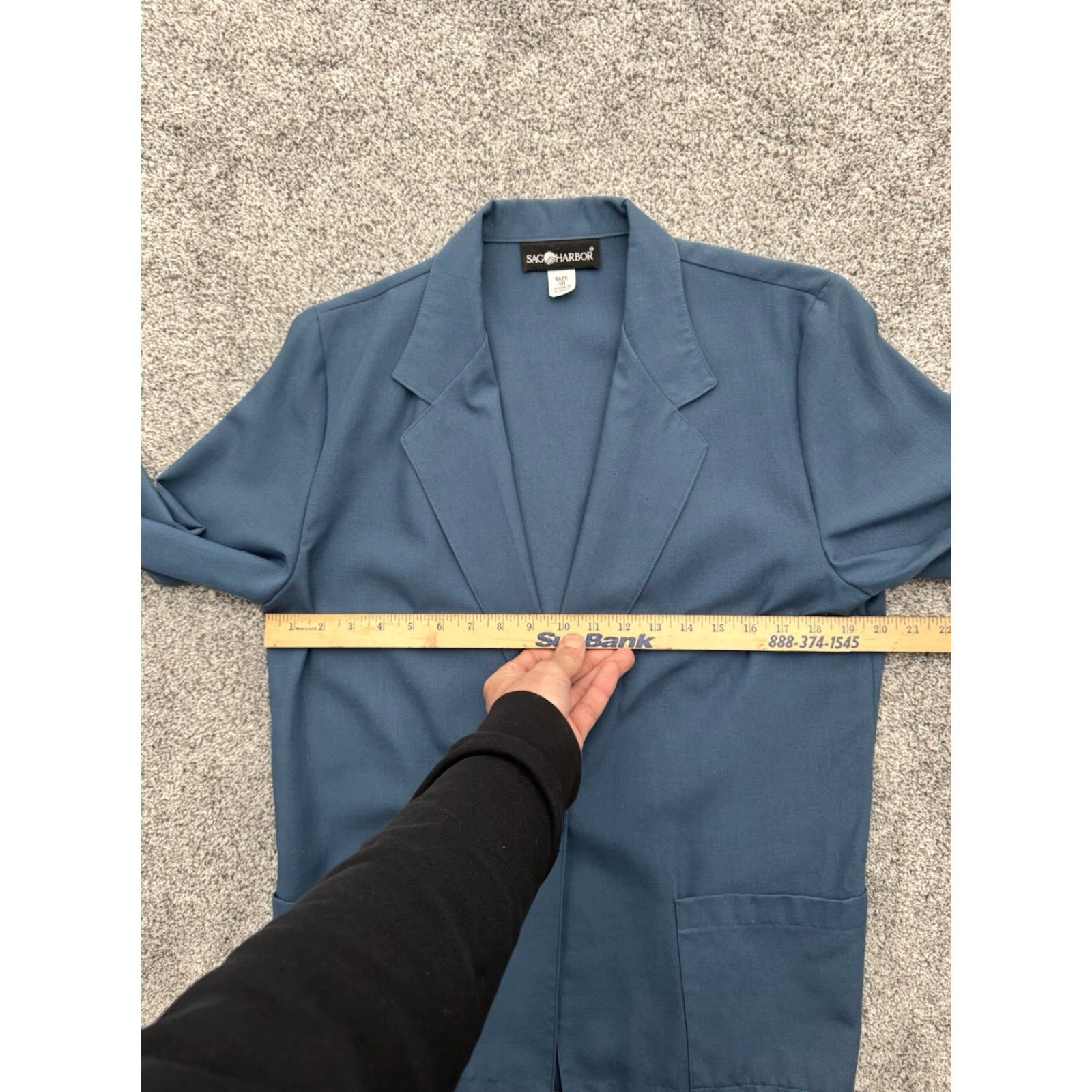 Vintage VINTAGE Sag Harbor Blazer Size 10 Blue 90s Y2K Patch Pockets Business Womens Size L / US 10 / IT 46 - 3 Thumbnail