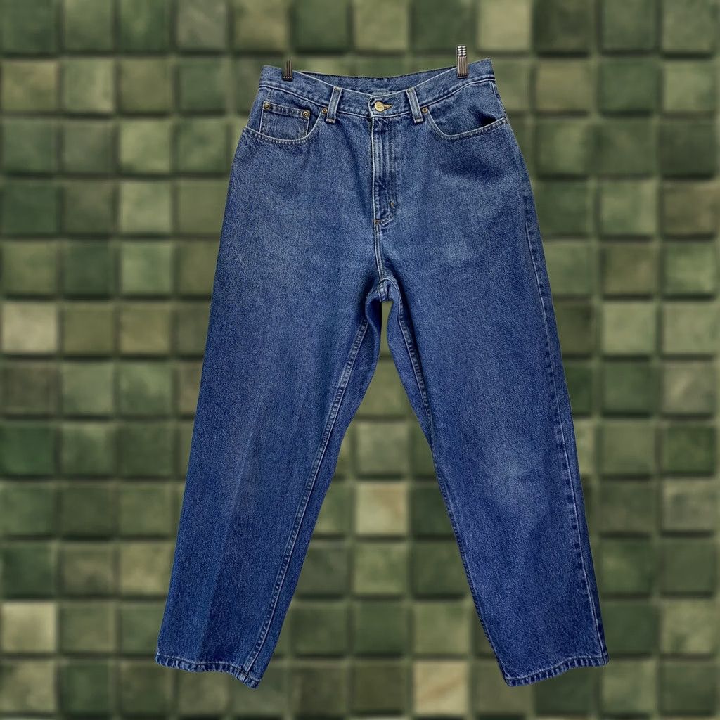 Vintage VINTAGE L.L. Bean Jeans Women 14P Denim Blue Straight Leg 100% Cotton Size 14P Petite Womens Pants Size 36" / US 14 / IT 50 - 1 Thumbnail