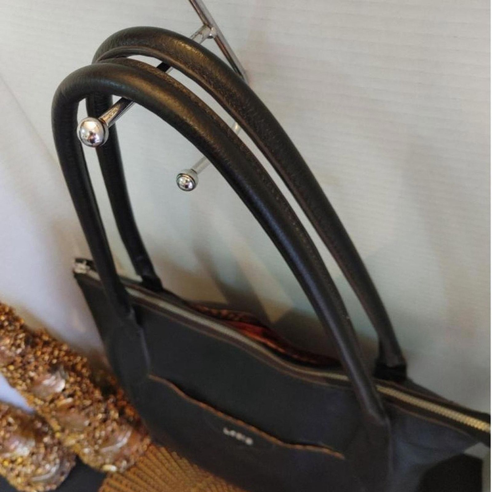 LODING Stylish LODIS Sierra Black Leather Tote Bag Size ONE SIZE - 2 Thumbnail