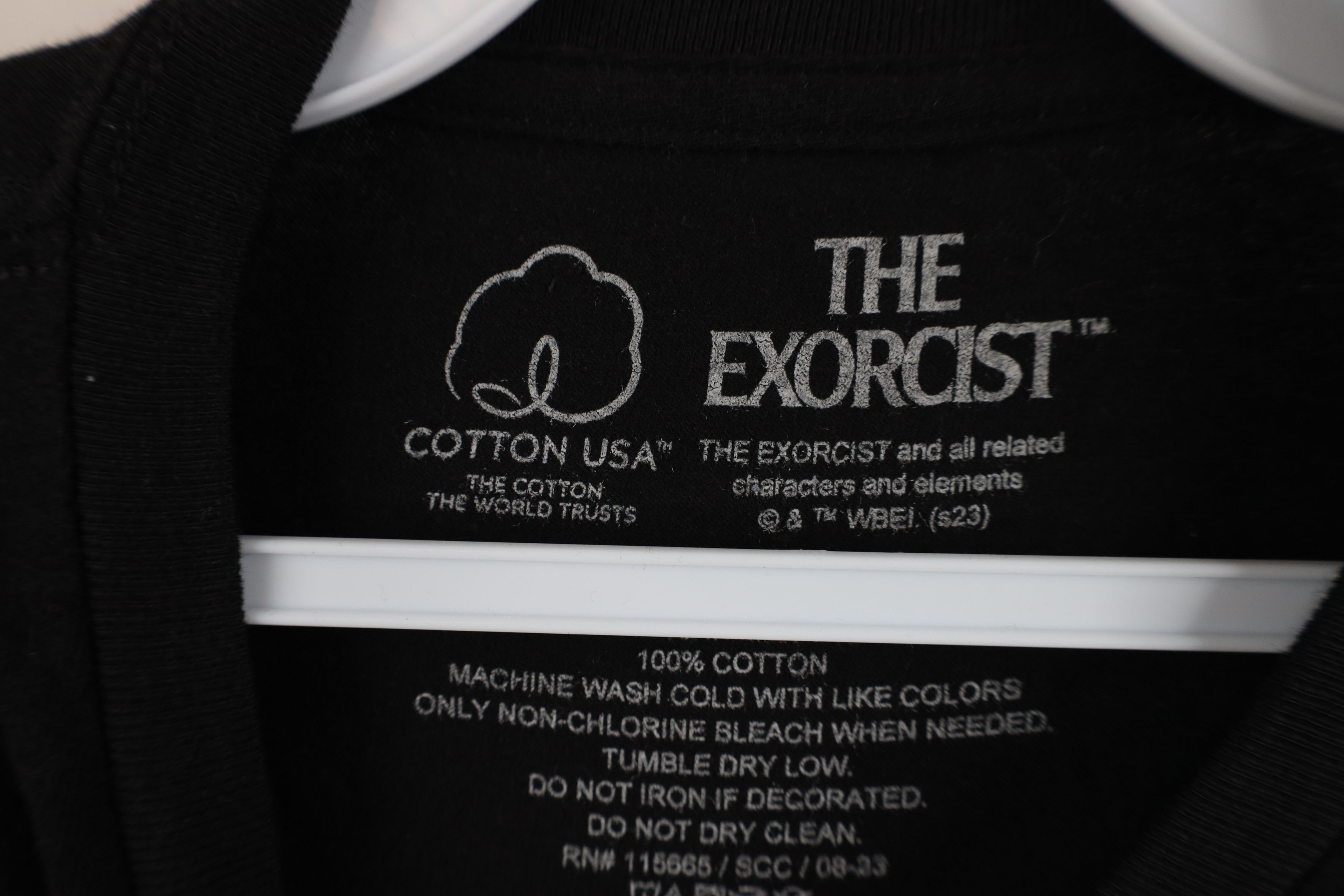 Vintage Retro Y2K The Exorcist Spell Out Horror Movie T-Shirt Black Size US M / EU 48-50 / 2 - 8 Thumbnail