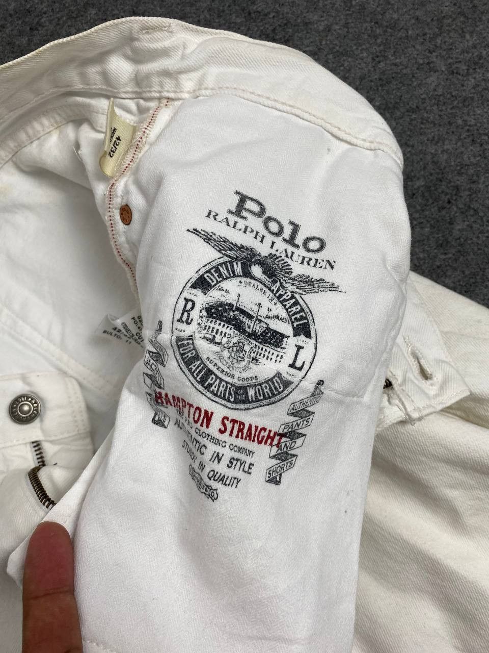 Polo Ralph Lauren vintage polo ralph lauren redline selvedge white denim Size US 44 / EU 60 - 14 Thumbnail