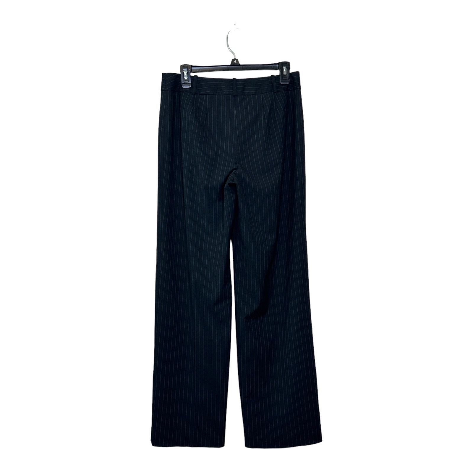 Loft Loft black striped wide legs flat front pants size 6 Size 28" / US 6 / IT 42 - 5 Thumbnail