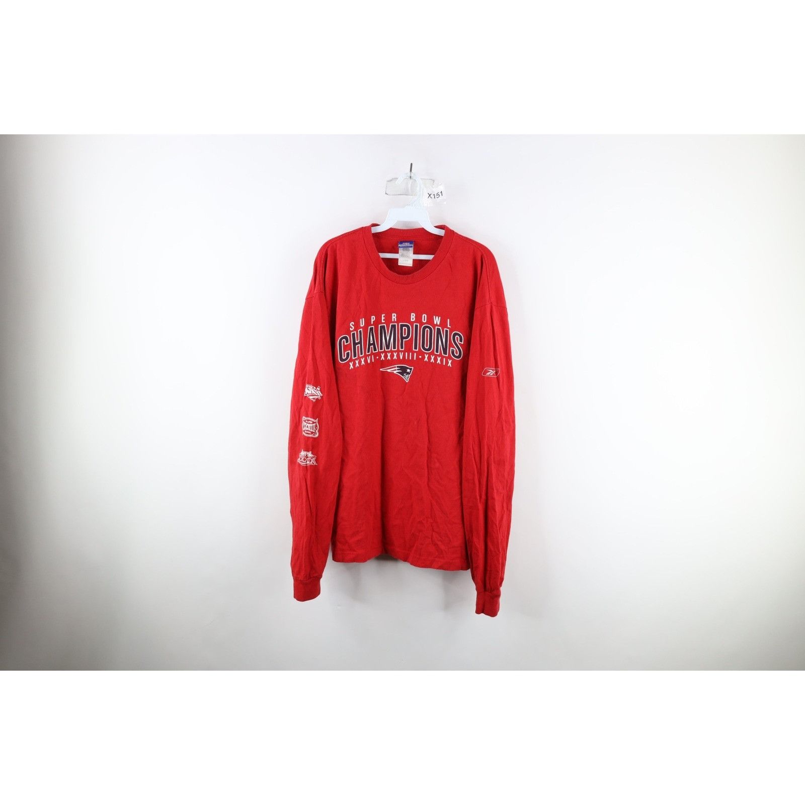 Reebok Vintage Y2K 2004 Reebok New England Patriots T-Shirt Size US L / EU 52-54 / 3 - 1 Thumbnail