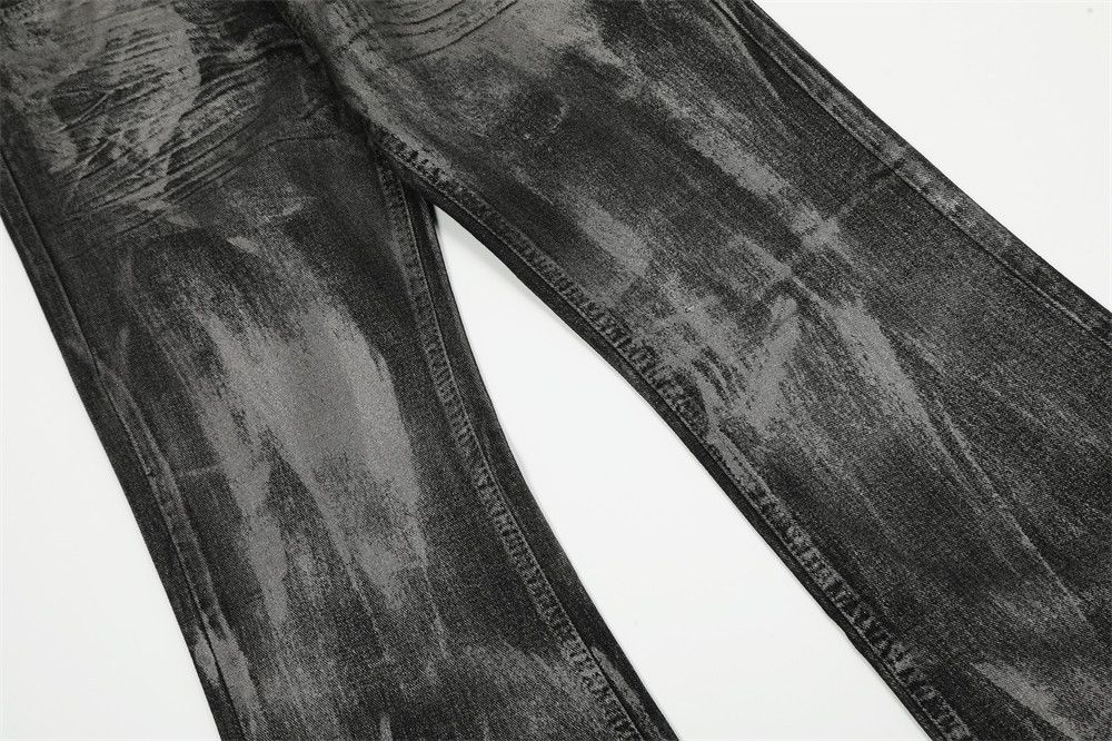 Japanese Brand Punk men's ink-splashed dirty loose straight jeans Size US 32 / EU 48 - 6 Thumbnail