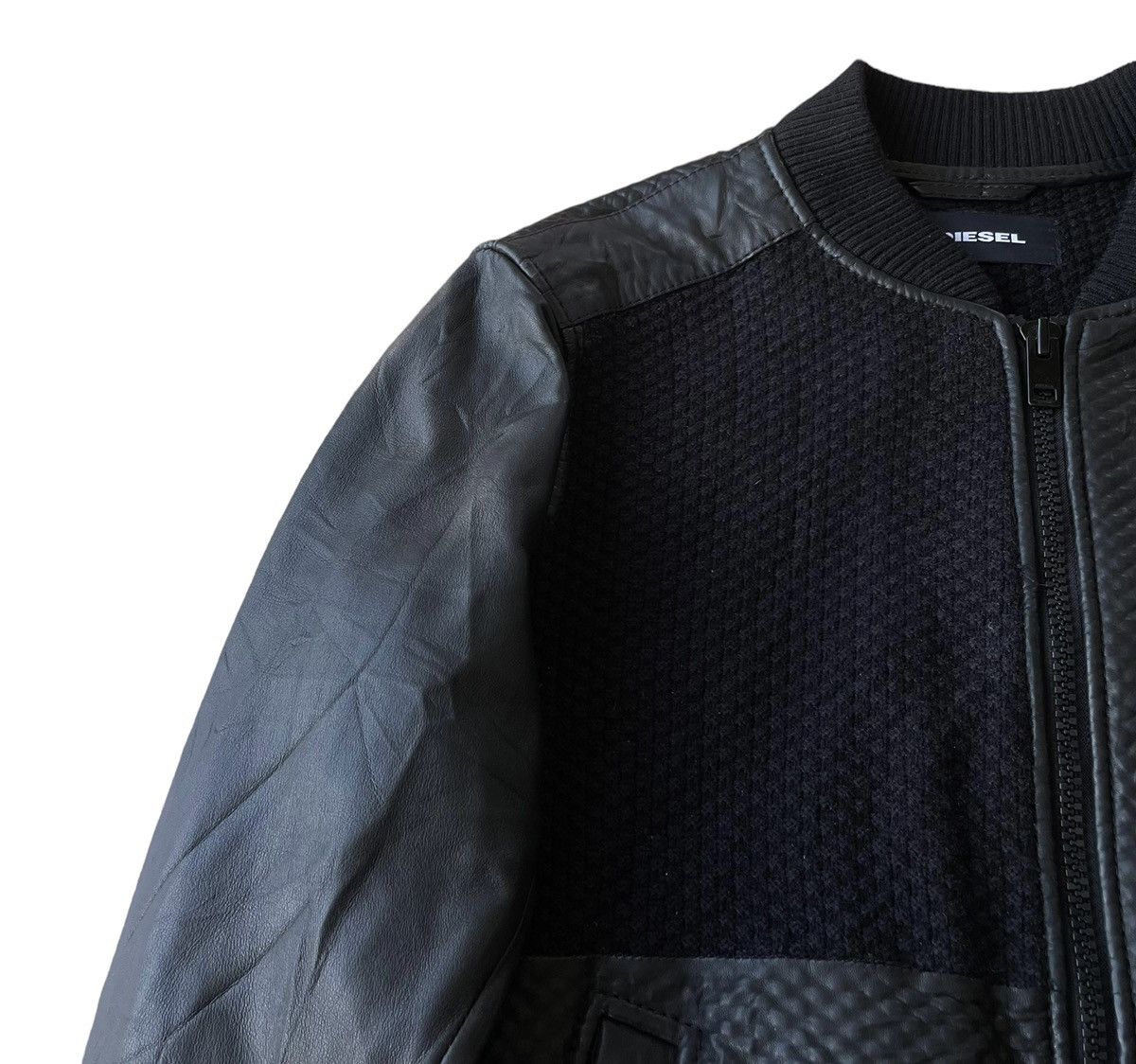 Vintage Diesel Sheepskin Leather Bomber Jacket
