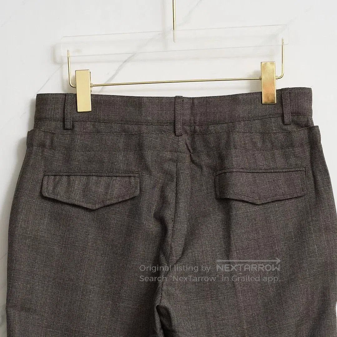 Saint Laurent Paris Saint Laurent Brown Checkered Drawstring Pants. Size US 28 / EU 44 - 2 Thumbnail