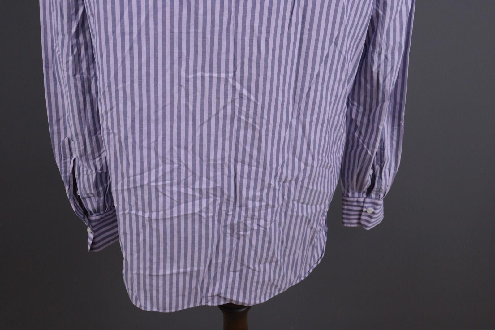 Saint James Saint James Slim Fit Blue Pinstripe Down Shirt Size XXL /48 Size US XXL / EU 58 / 5 - 11 Thumbnail