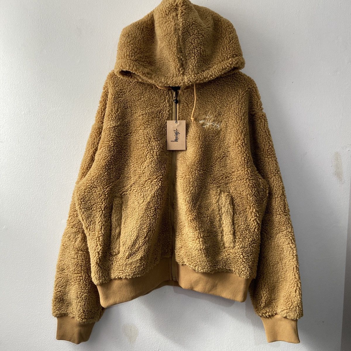 Stussy Stussy Sherpa Zip Hoddie Brown Size US L / EU 52-54 / 3 - 1 Thumbnail