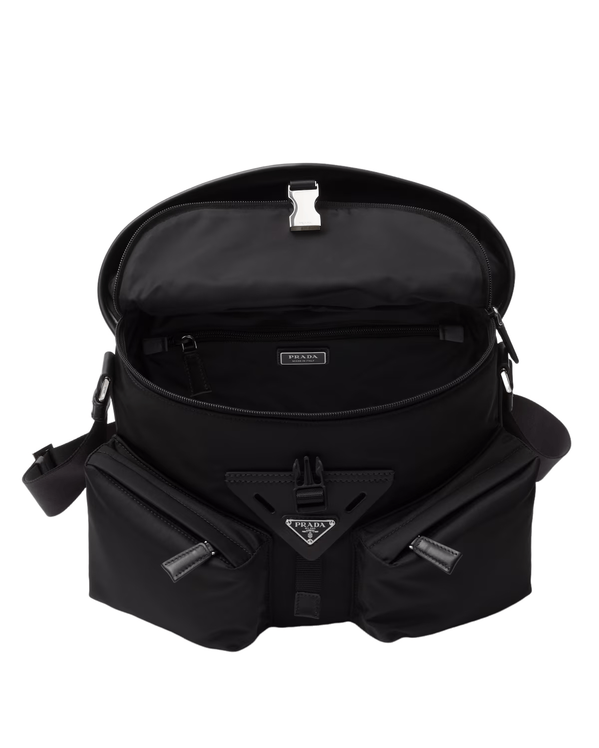 Prada PRADA Black Re-Nylon Saffiano Shoulder Bag New Auth Size ONE SIZE - 4 Thumbnail