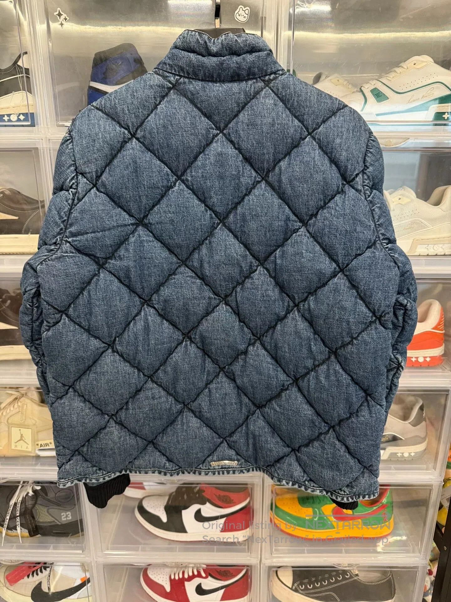 Chrome Hearts Chrome Hearts Diamond Quilted Denim Down Jacket. Size US M / EU 48-50 / 2 - 3 Thumbnail