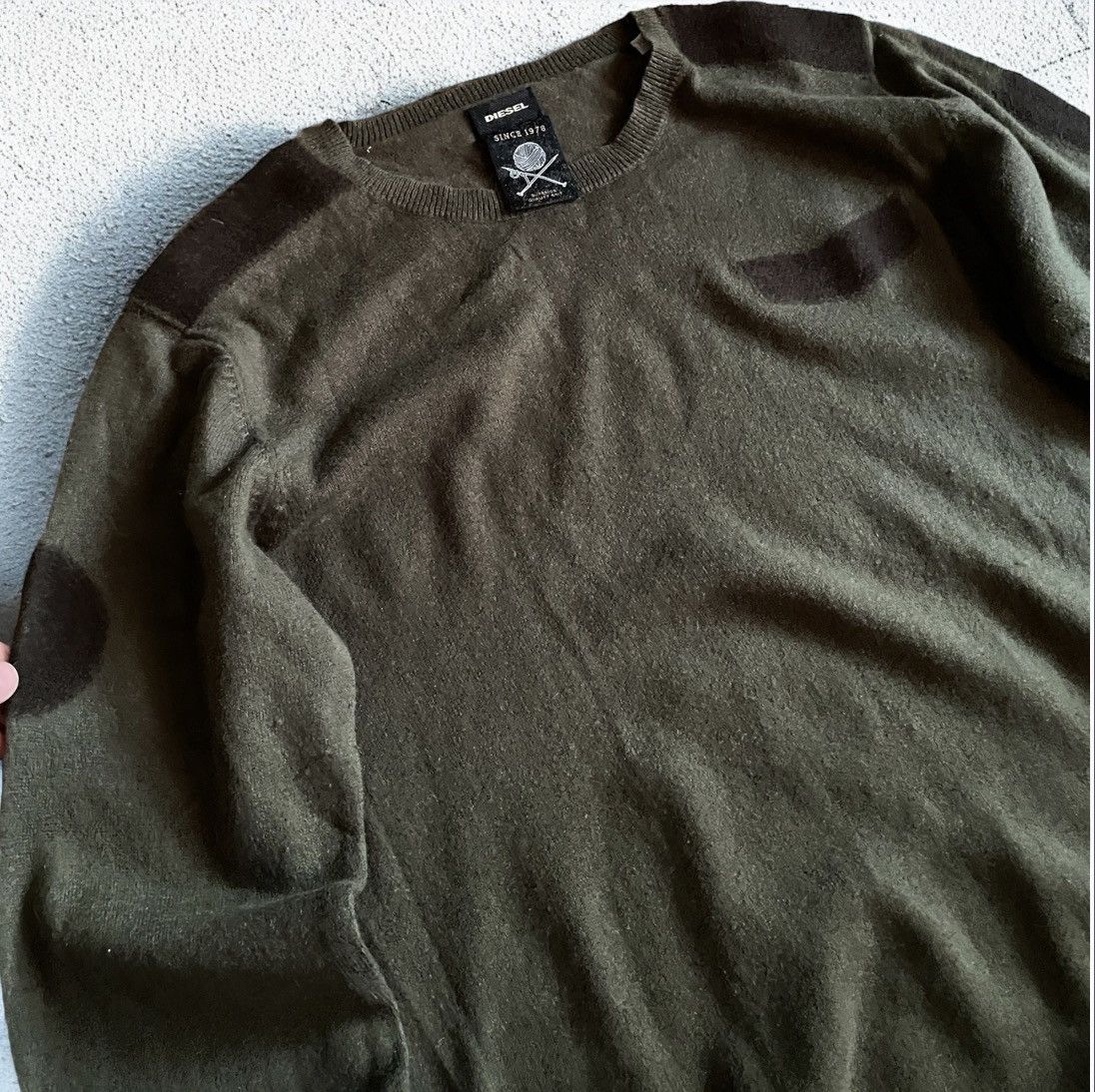 Diesel × Vintage Vintage Diesel style distressed y2k sweater Size US L / EU 52-54 / 3 - 4 Thumbnail