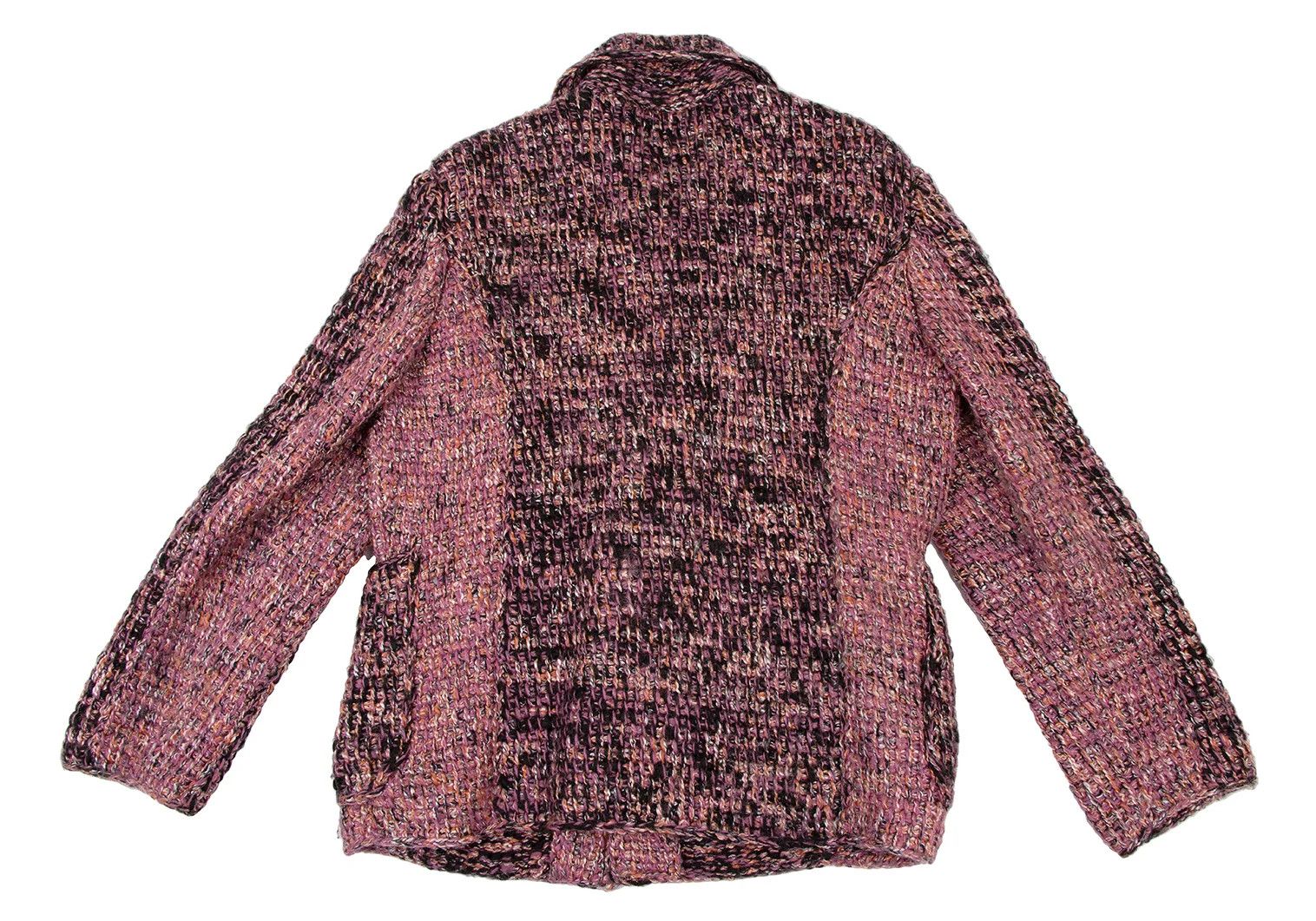 Issey Miyake Mixed Low Gauge Knit Jacket in Purple and Black Size US M / EU 48-50 / 2 - 12 Thumbnail
