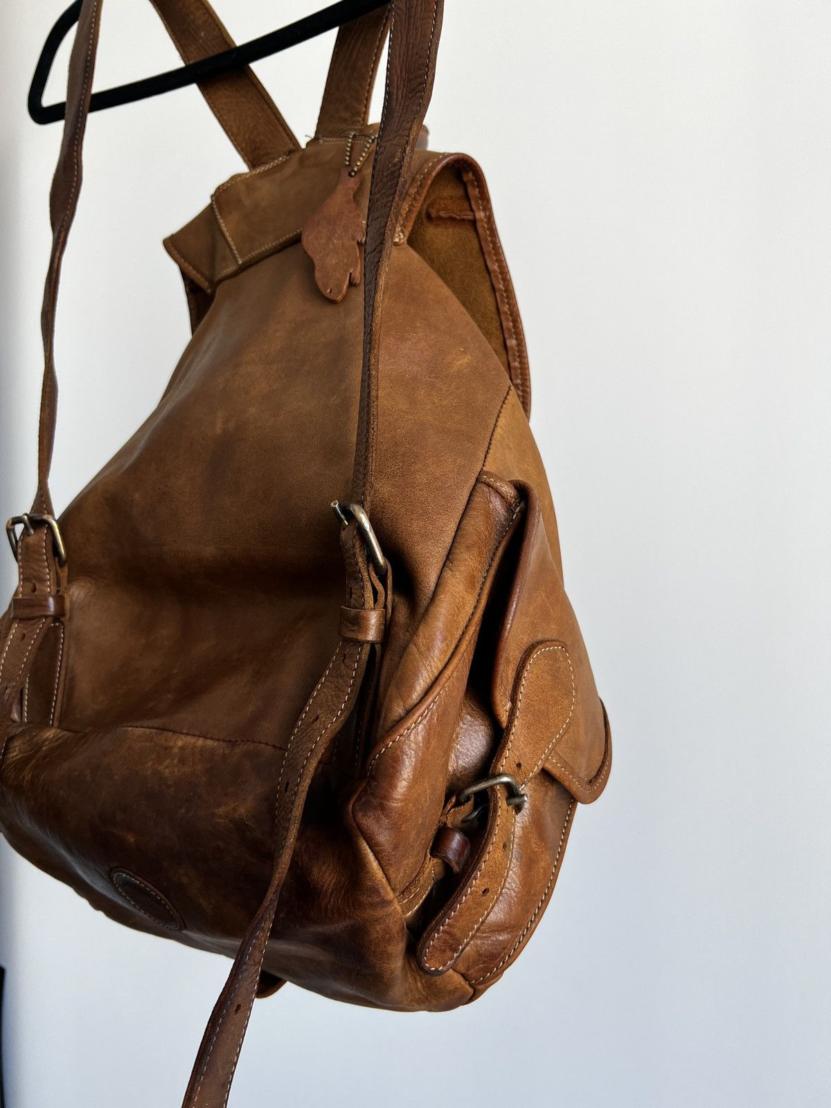 Roots Vintage Roots Tribal Leather Brown Knapsack, Made in Canada Size ONE SIZE - 13 Thumbnail