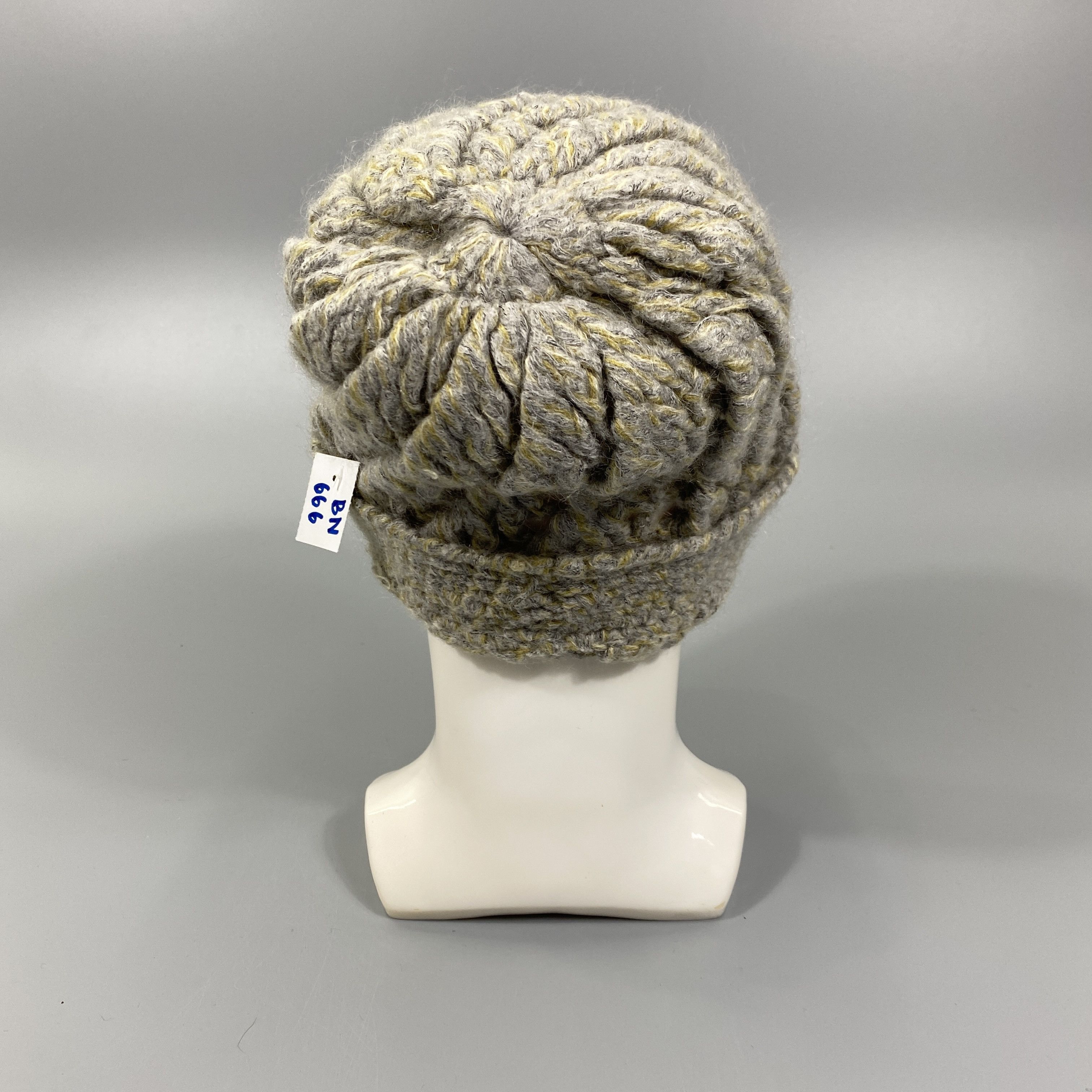 Vintage Brown Knit Snow Cap Hat -BN666 Size ONE SIZE - 7 Thumbnail