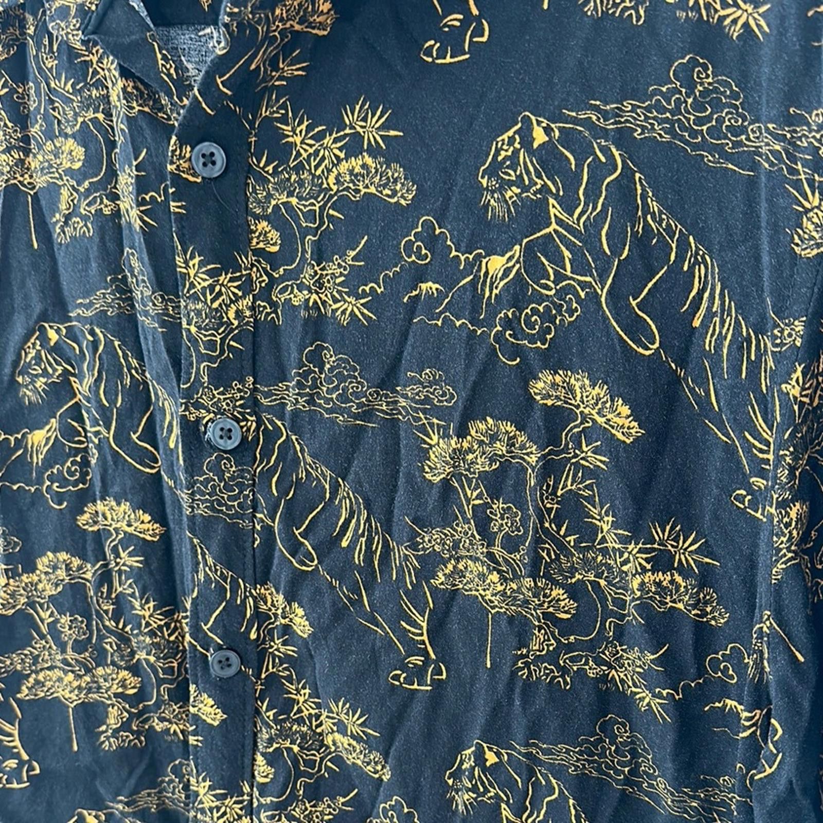 Guess Guess Black and Gold Casual Button Down Shirt Size US L / EU 52-54 / 3 - 3 Thumbnail