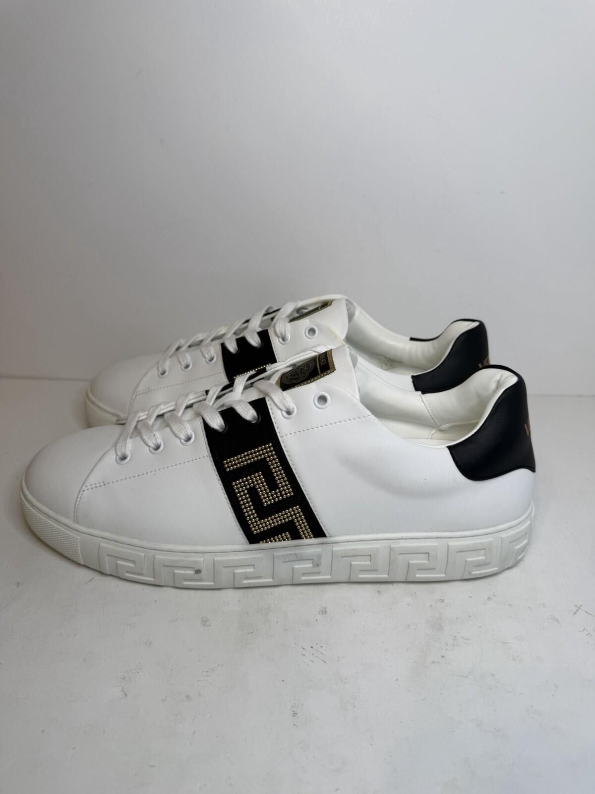 Versace Versace Greca Sneakers White Black Gold Leather EU 46 New Size US 13 / EU 46 - 5 Thumbnail